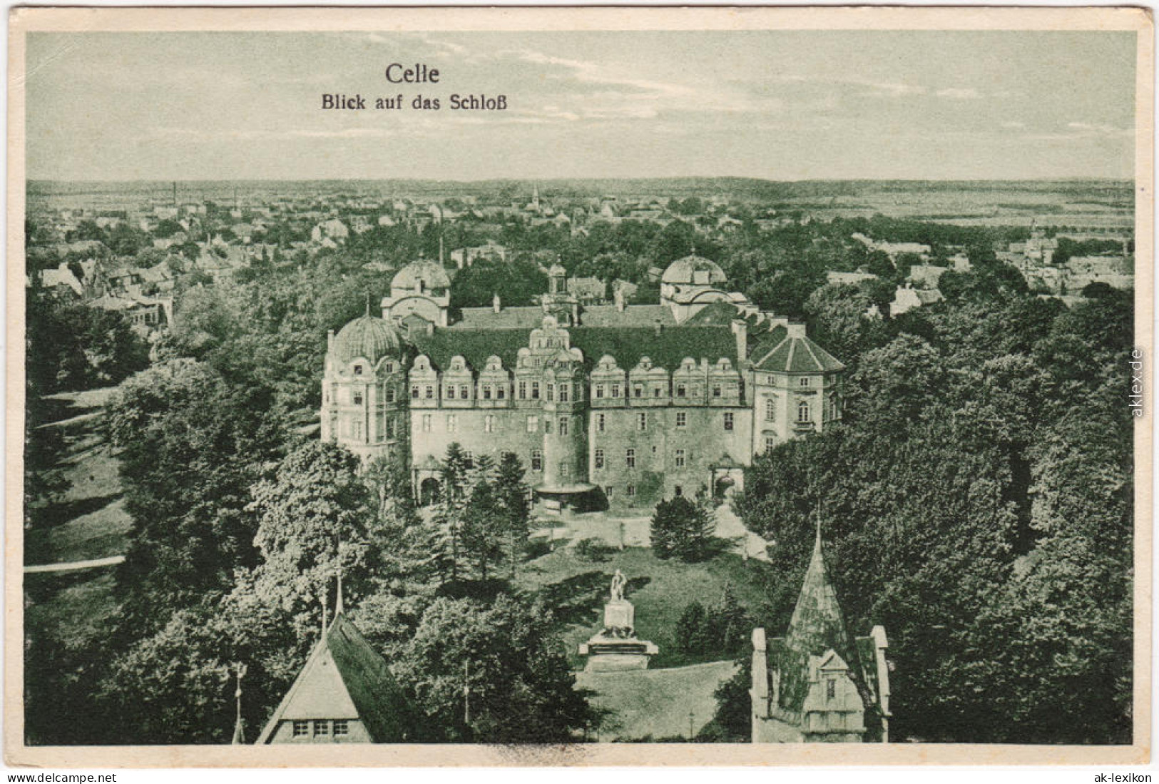 Celle Blick Auf Das Schloß - Stadt 1918  - Celle