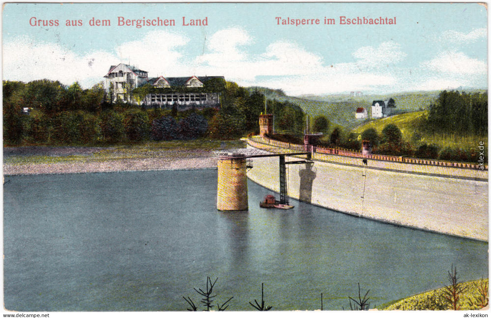 Remscheid Talsperre Im Eschbachtal Ansichtskarte 1925 - Remscheid