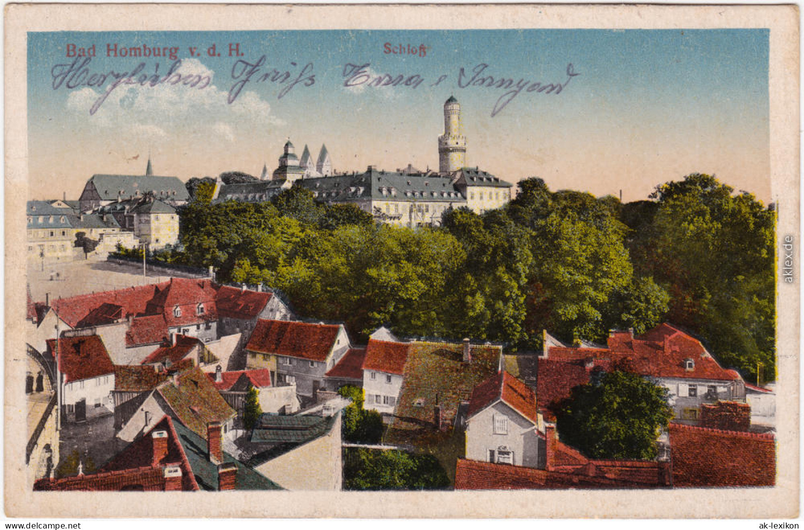 Bad Homburg Vor Der Höhe Schloss Und Stadt 1917 - Bad Homburg