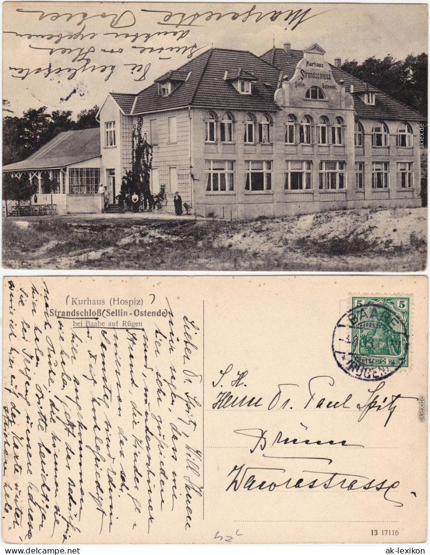 Sellin Ostende - Partie Am Strandschloß B Mönchgut Granitz Stralsund  1908 - Sellin