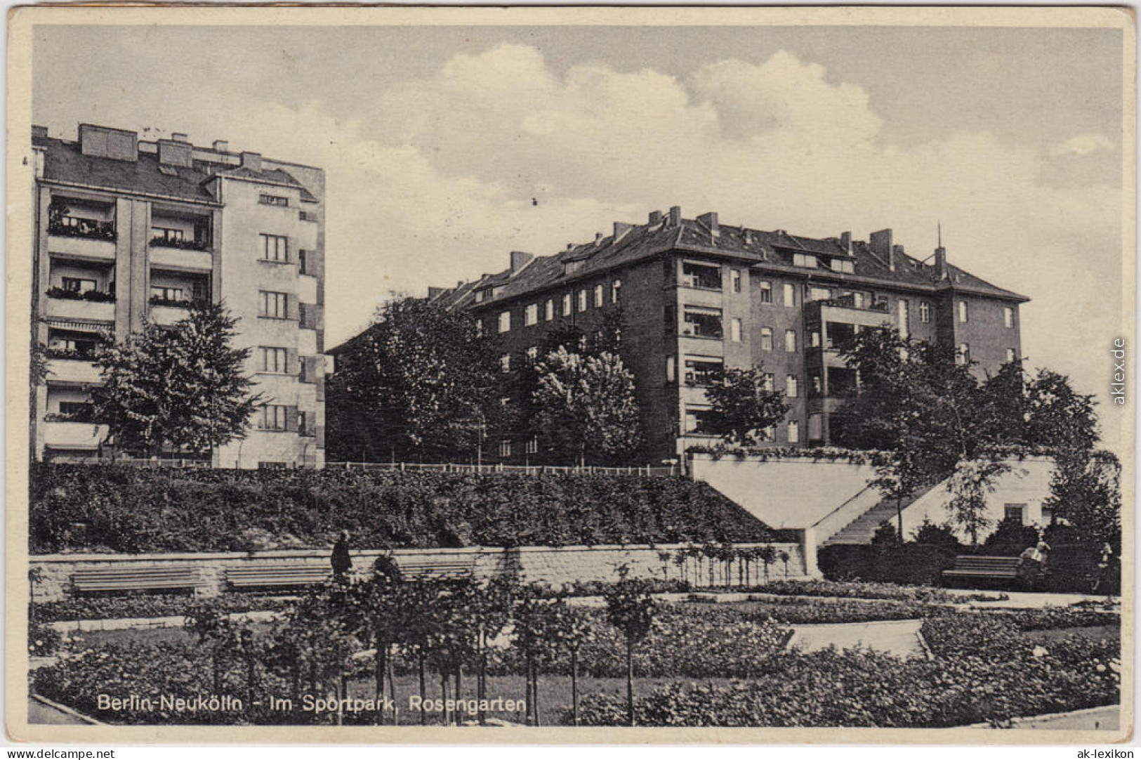 Ansichtskarte Neukölln Berlin Bis 1912 Rixdorf Im Sportpark, Rosengarten 1932 - Neukoelln