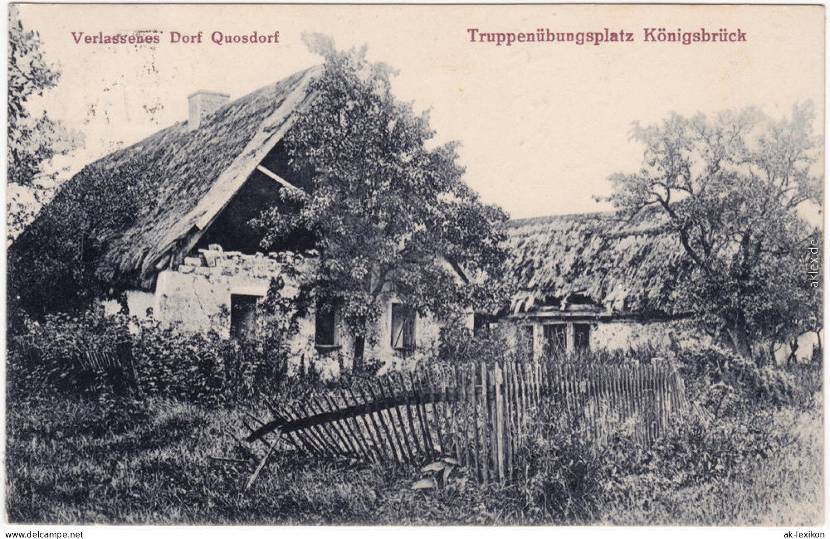 Quosdorf (später Truppenübungsplatz)-Königsbrück Kinspork Partie Im Dorf 1926  - Koenigsbrueck