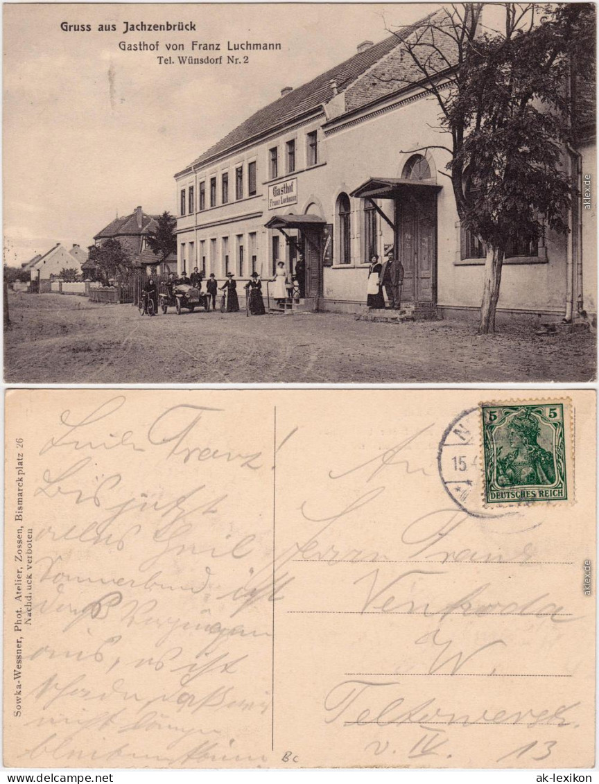 Jachzenbrück (Lindenbrück) Zossen Dorfstraße  - Gasthof B Luckenwalde 1912 - Zossen