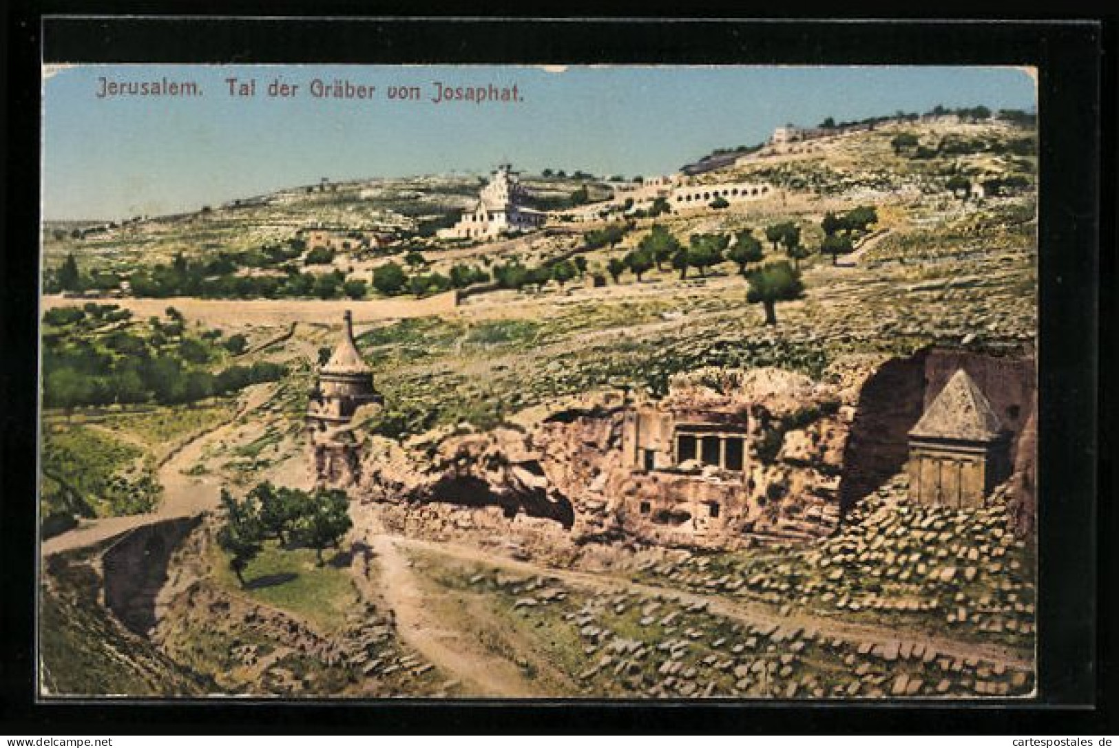 AK Jerusalem, Tal Der Gräber Von Josaphat  - Palästina