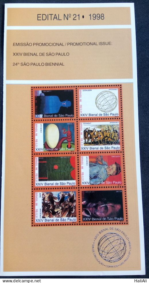 Brochure Brazil Edital 1998 21 São Paulo Biennial Without Stamp - Storia Postale