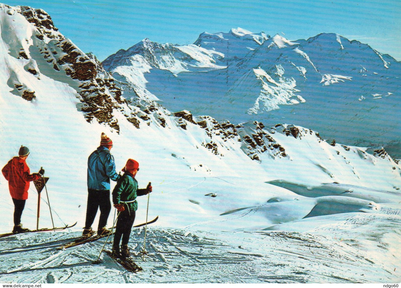 Verbier - Descente Des Attelas Et Vue Sur Les Combins - Verbier