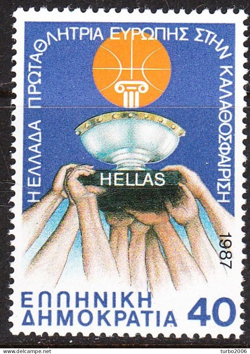 GREECE 1987 Greece Winner Of The European Basketball Championship MNH Vl. 1726 - Nuevos