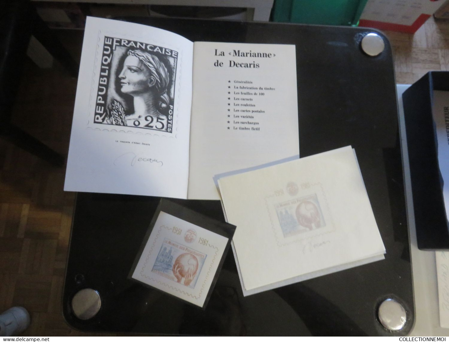 DECARIS ,,exceptionnel ,,," Le Marianne De DECARIS " Plus Grande Epreuve ,livre Et épreuve Avec AUTOGRAPHE - Philately And Postal History