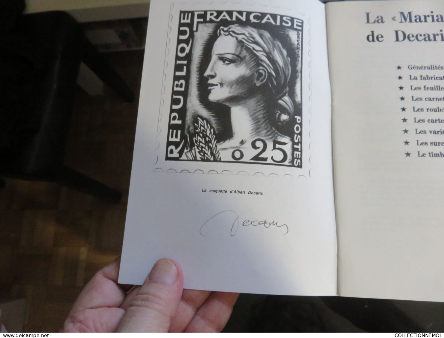 DECARIS ,,exceptionnel ,,," Le Marianne De DECARIS " Plus Grande Epreuve ,livre Et épreuve Avec AUTOGRAPHE - Philately And Postal History