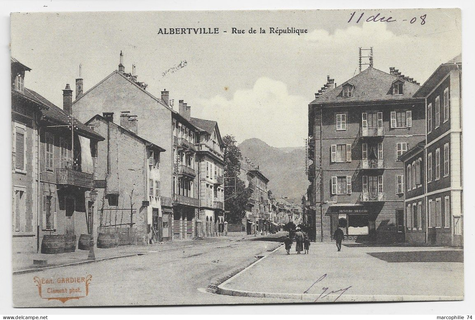 ALBERTVILLE SAVOIE RUE DE LA REPUBLIQUE CARTE EDIT GARNIER - Albertville