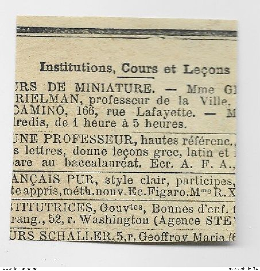 FRANCE BLANC 1C N°107 OBL TYPO SUR FRAGMENT - 1900-29 Blanc