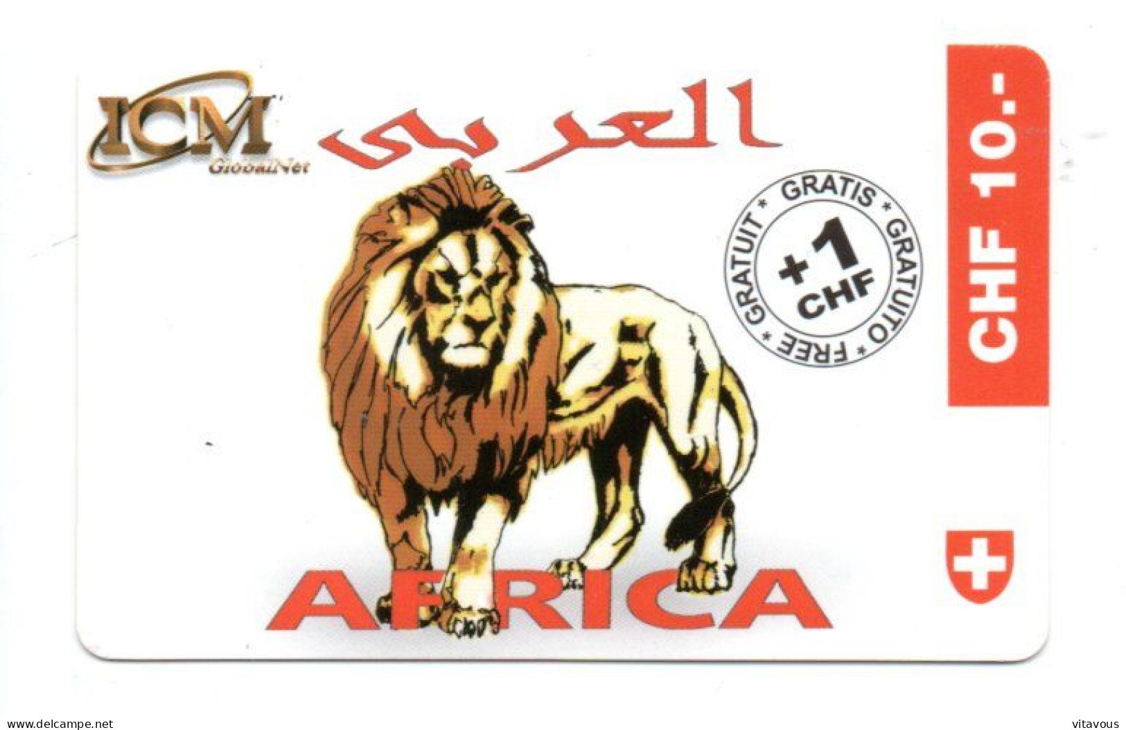 Carte Prépayée Suisse Lion Leo Card  Karte (K 199) - Suisse