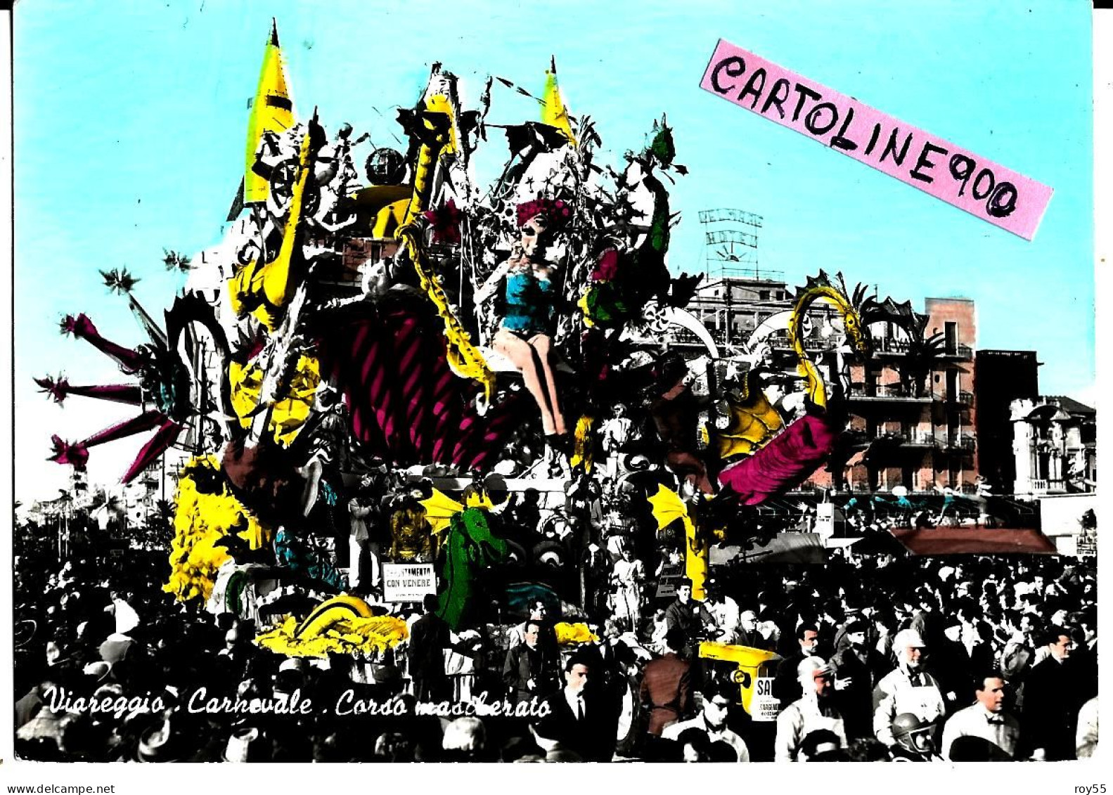 Toscana Carnevale Viareggio Corso Mascherato Carro Appuntamento Con Venere Di  Alfredo Pardini Costruttore Anni 50 60 - Carnival