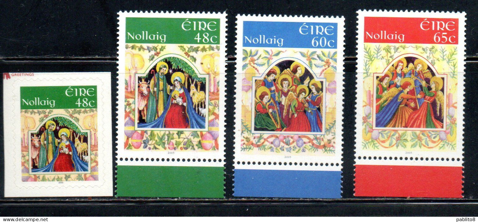 EIRE IRELAND IRLANDA 2005 CHRISTMAS ANNUNCIATION NOLLAIG NATALE NOEL WEIHNACHTEN NAVIDAD COMPLETE SET SERIE COMPLETA MNH - Nuevos