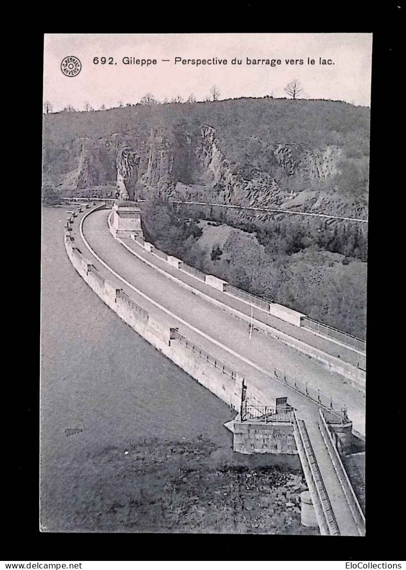 Cp, Belgique, Gileppe, Perspective Du Barrage Vers Le Lac, Vierge - Gileppe (Dam)