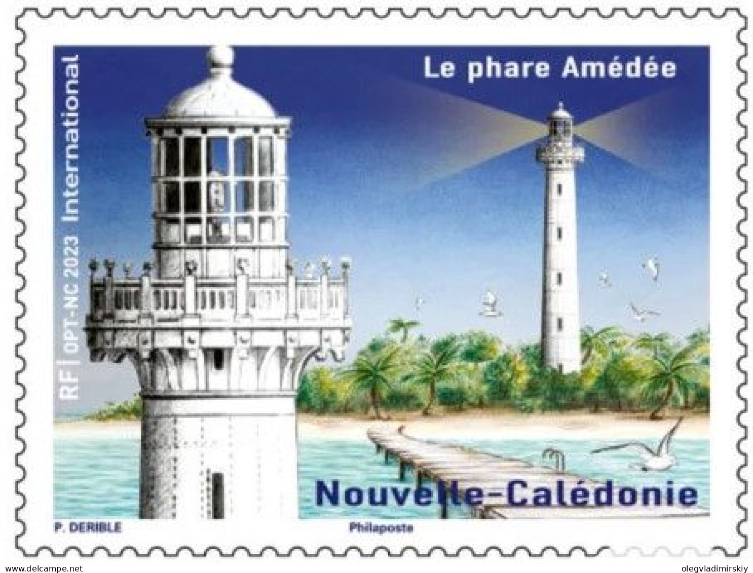 New Caledonia Nouvelle Caledonie 2023 Lighthouse Amedee Stamp MNH - Phares