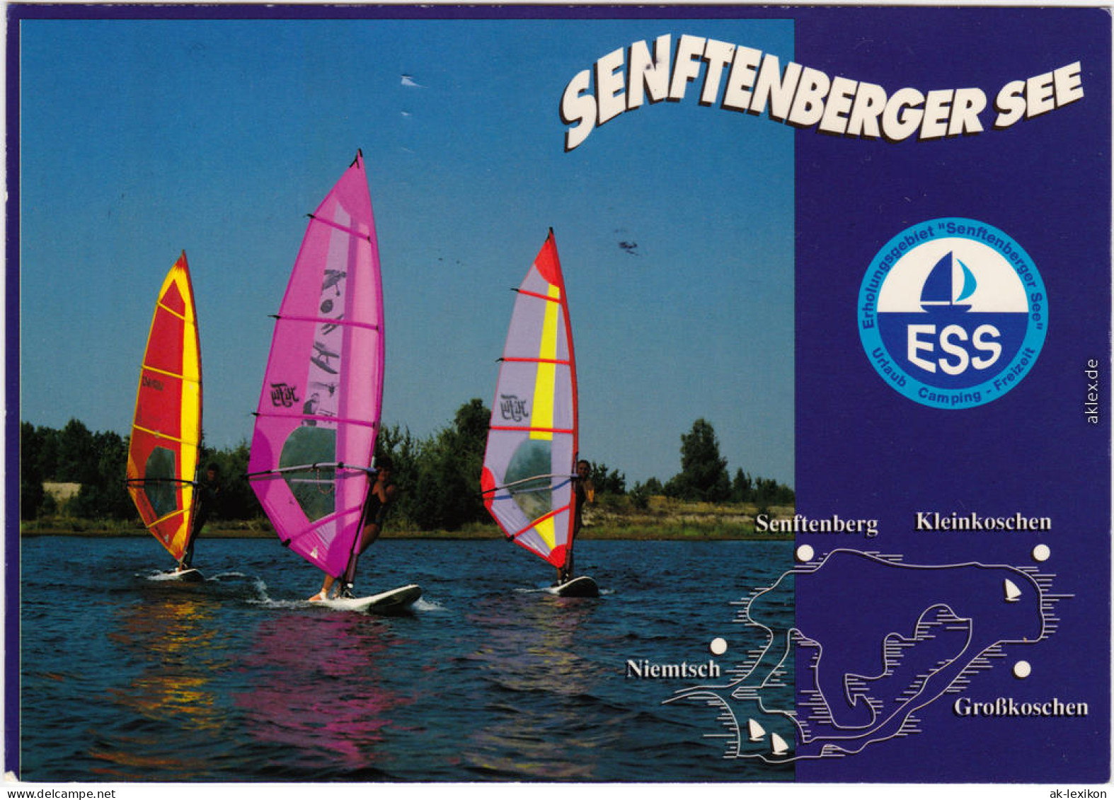 Senftenberg (Niederlausitz) Z&#322;y Komorów Senftenberger See Mit Surfern 1997  - Senftenberg