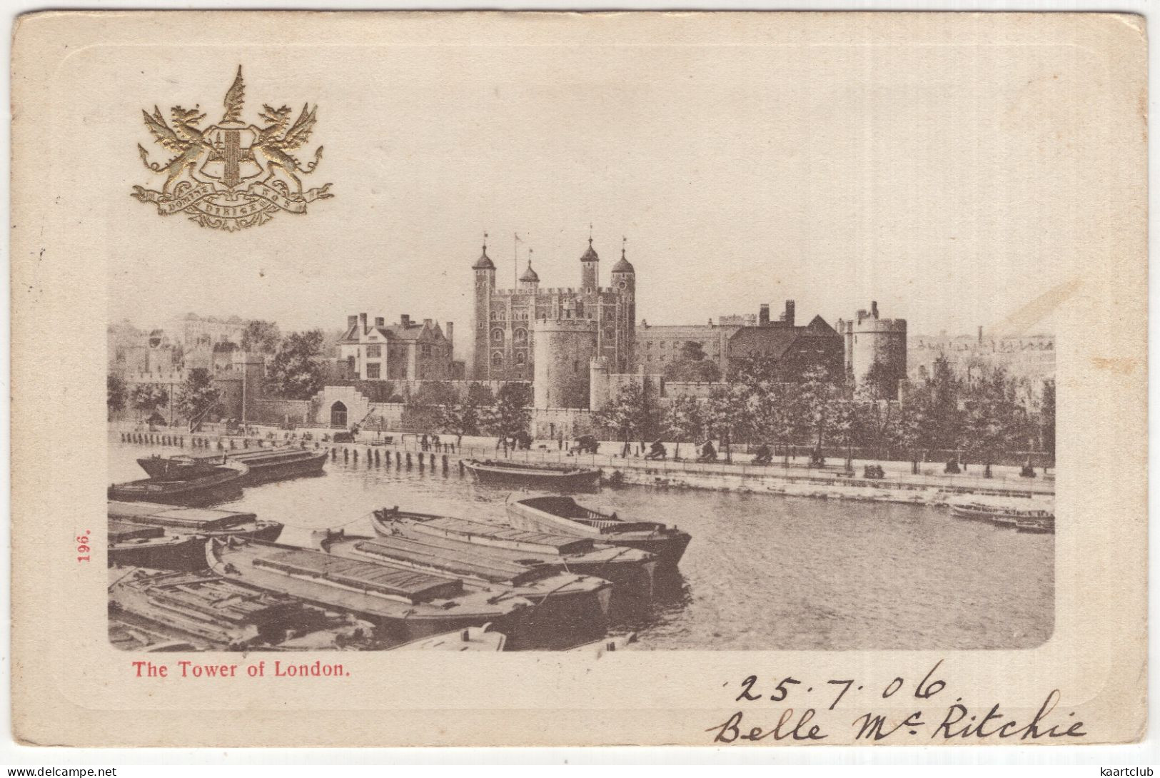 196. The Tower Of London. - (England, U.K.) - 1906 - Tower Of London