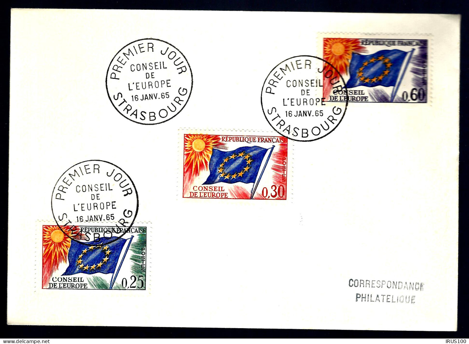 CONSEIL DE L'EUROPE - 16 JANVIER 1965 - STRASBOURG - Lettres & Documents