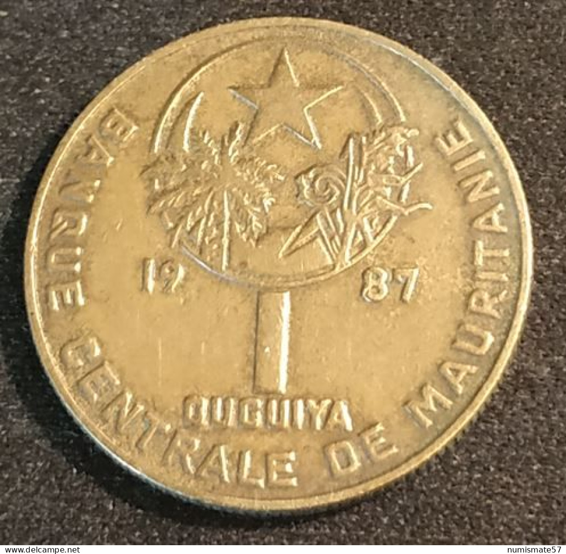 RARE - MAURITANIE - 1 OUGUIYA 1987 - Non Magnétique - KM 6 - Mauritania