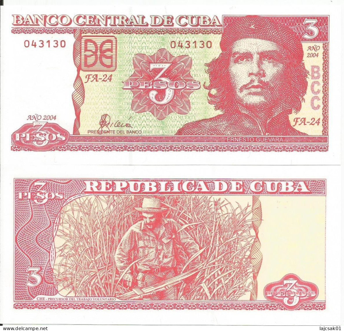 Cuba 3 Pesos 2004. UNC - Kuba