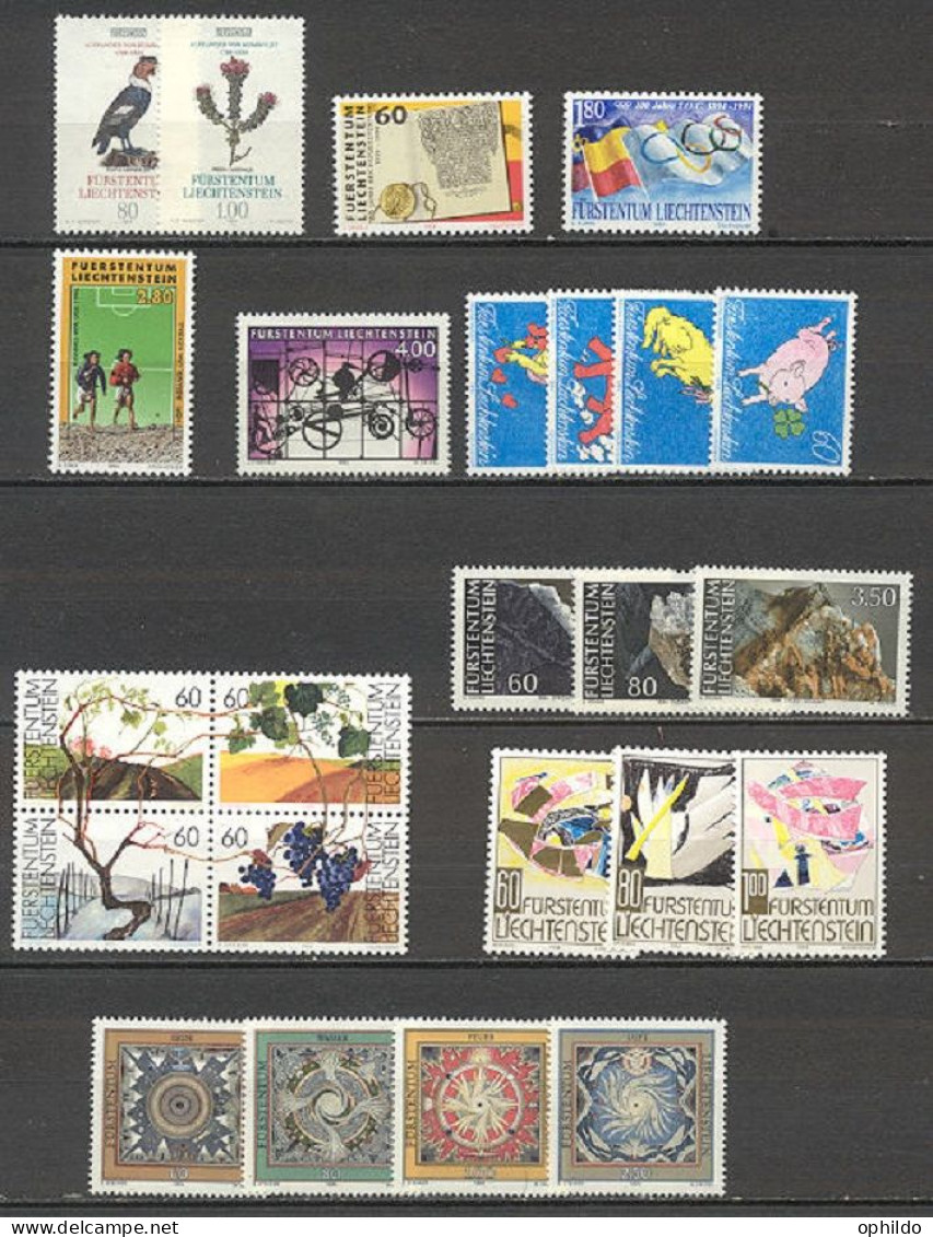 Liechtenstein  Année Complète 1994  * *  TB   - Annate Complete