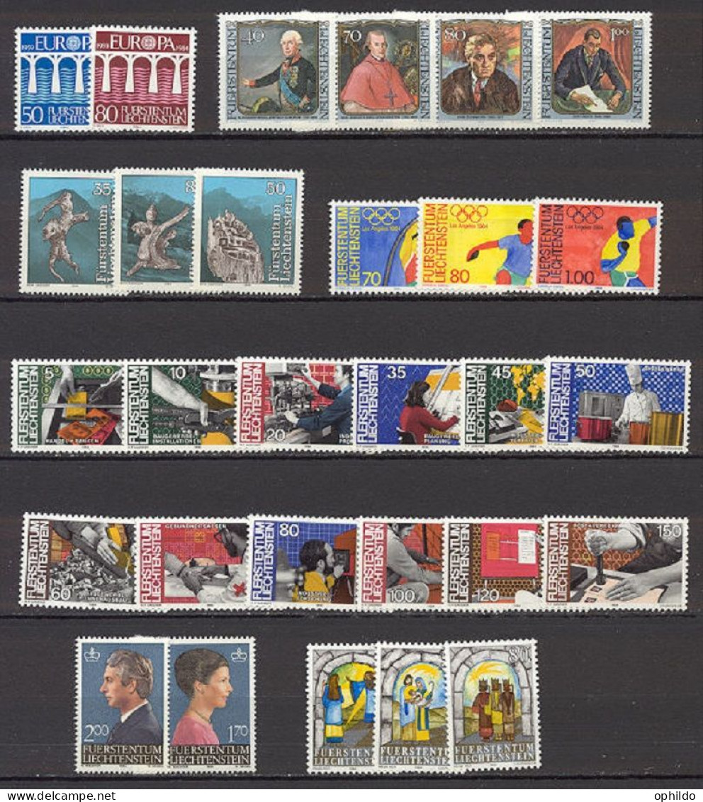 Liechtenstein   Année Complète 1984   * *  TB - Annate Complete