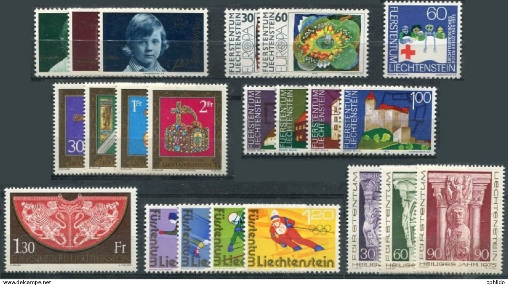 Liechtenstein   Année Complète 1975   * *  TB - Full Years