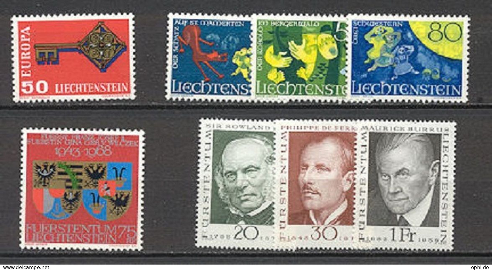 Liechtenstein   Année Complète  1968  * *  TB   Voir Scan Et Description   - Vollständige Jahrgänge
