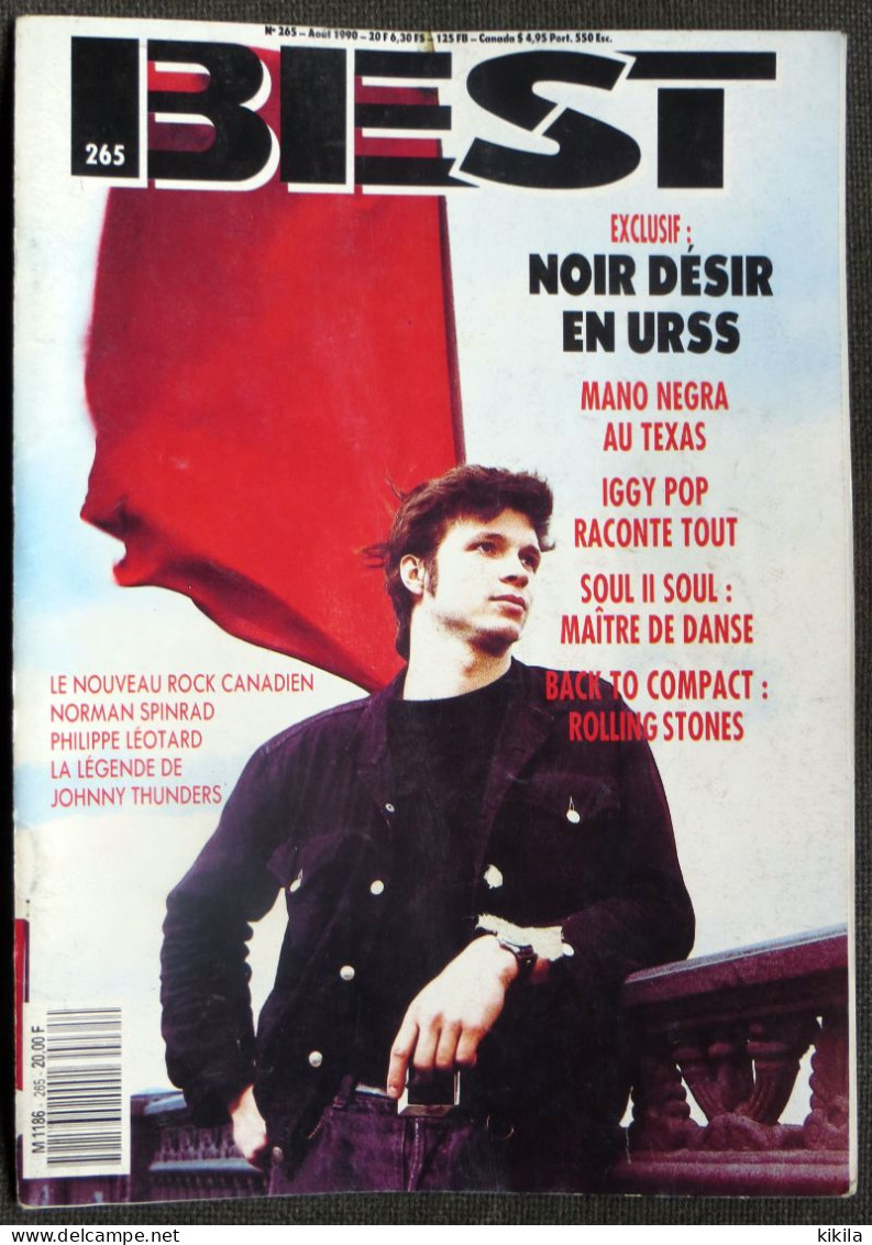 Journal Revue BEST N° 265 Magazine Noir Désir En URSS Mano Negra  Iggy Pop   Soul II Soul   Rolling Stones - Música