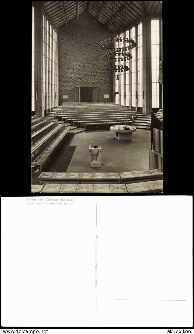 Ansichtskarte Düren Evangelische Christuskirche Innenansicht 1960 - Düren