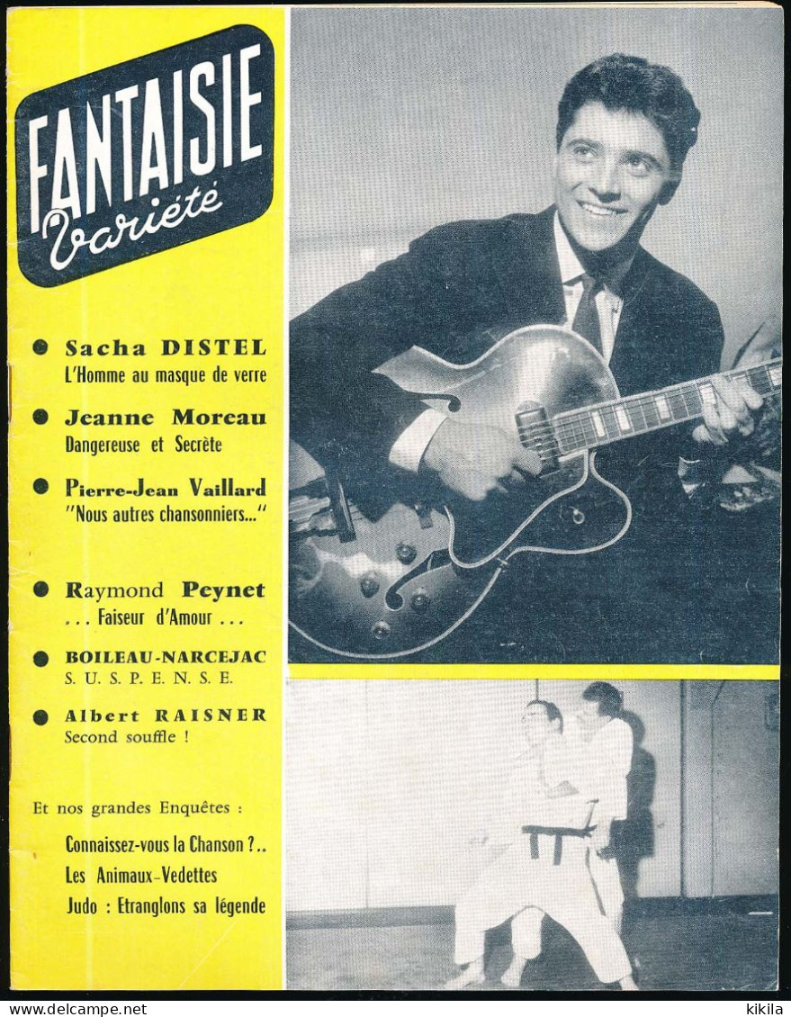 Journal Revue FANTAISIE VARIETE N° 25 Fév-Mars 1960 Sacha Distel Jeanne Moreau Peynet Albert Raisner Boileau-Narcejac - Musik