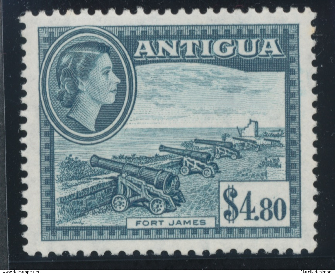 1953-62 Antigua - Stanley Gibbons N. 134 - $ 4,80 Slate Blu - MNH** - Otros & Sin Clasificación