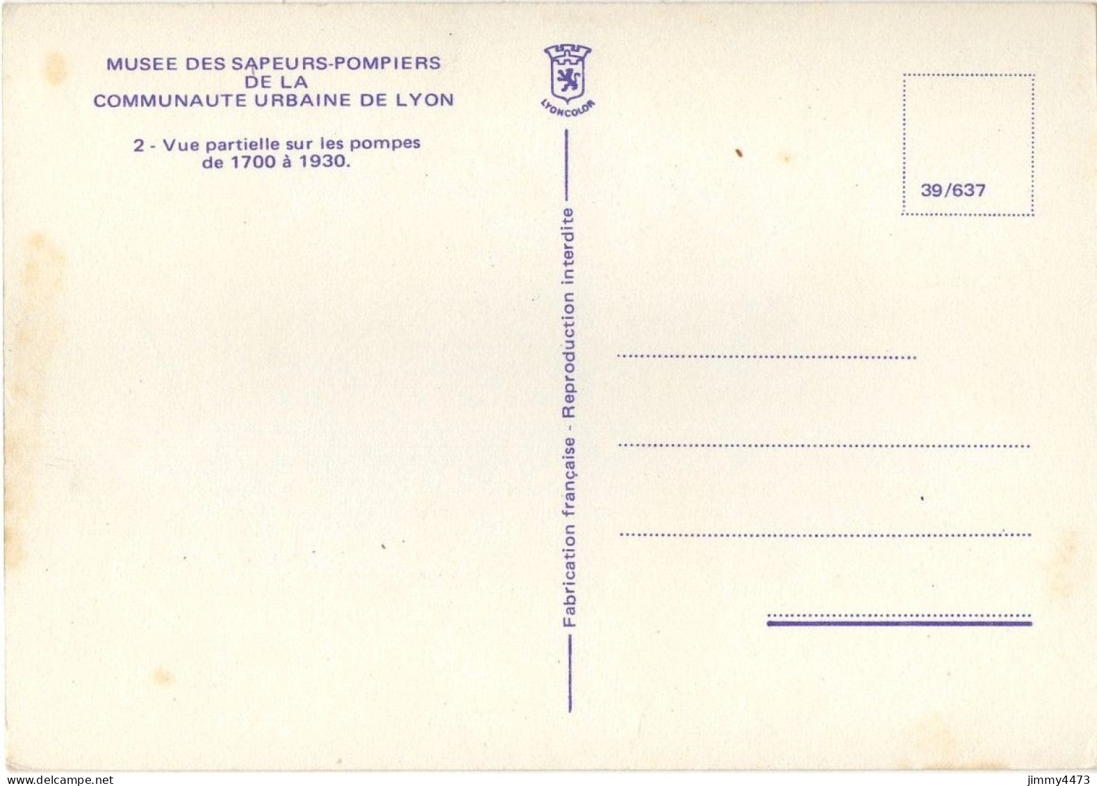 CPM - MUSEE DES SAPEURS POMPIERS DE LYON  - Vue Partielle Sur Les Pompes De 1700 à 1930 - Transporter & LKW
