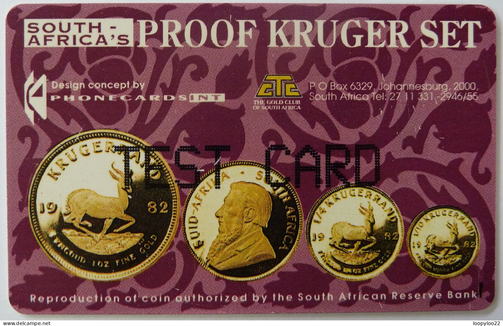 SOUTH AFRICA - TEST CARD - Proof Kruger Set - R20 - With 080 - RRR - Afrique Du Sud