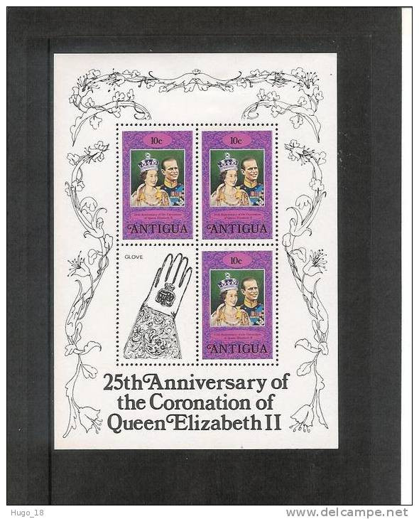 1953 -1978: 25th Anniversary Of The Coronation  Antigua - Antigua Y Barbuda (1981-...)