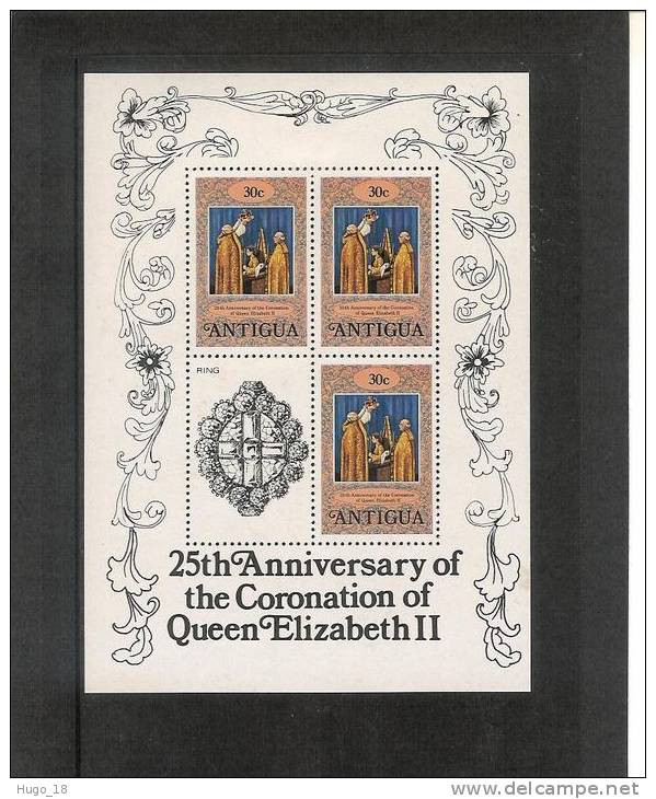 1953 -1978: 25th Anniversary Of The Coronation  Antigua - Antigua Y Barbuda (1981-...)