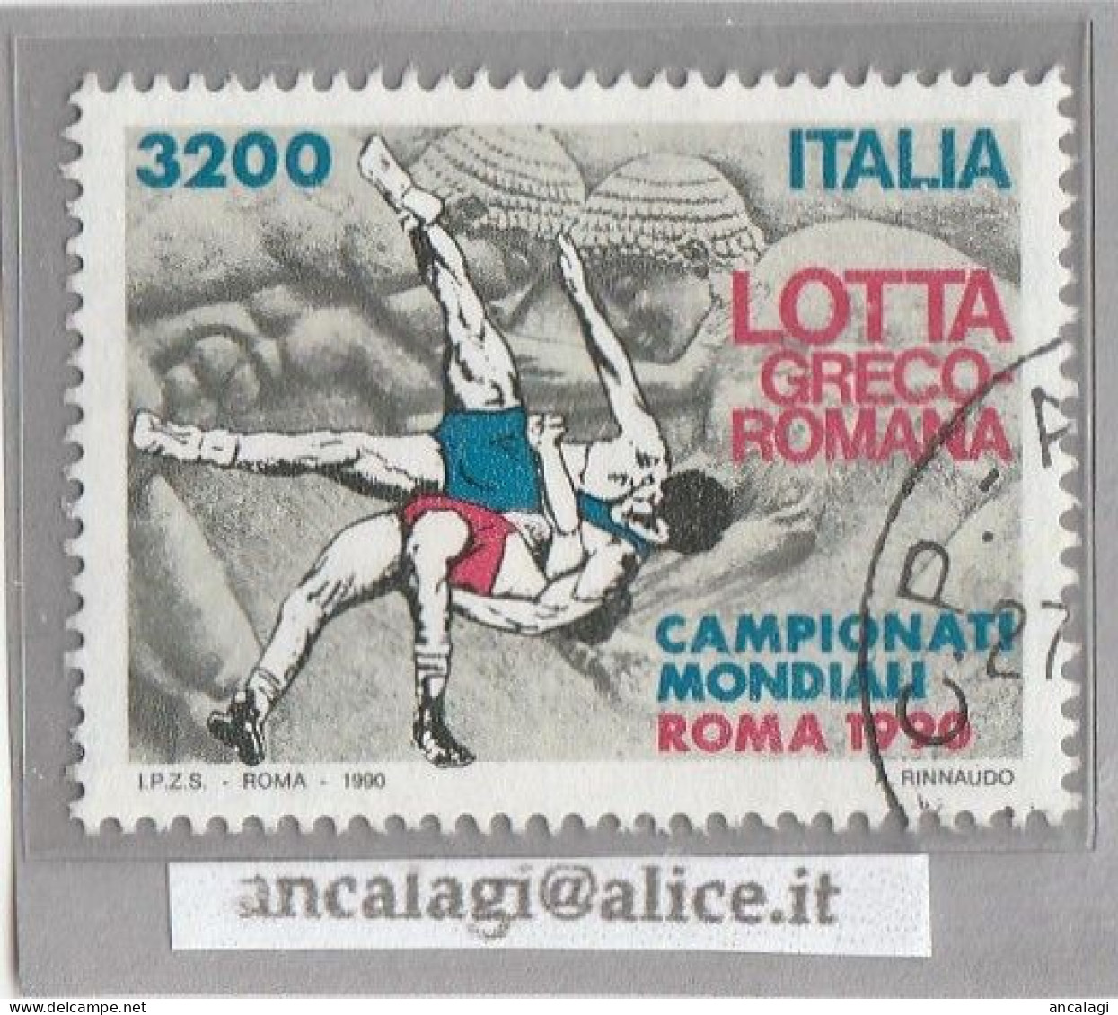 USATI ITALIA 1990 - Ref.0606A "LOTTA GRECO-ROMANA" 1 Val. - - 1981-90: Gebraucht