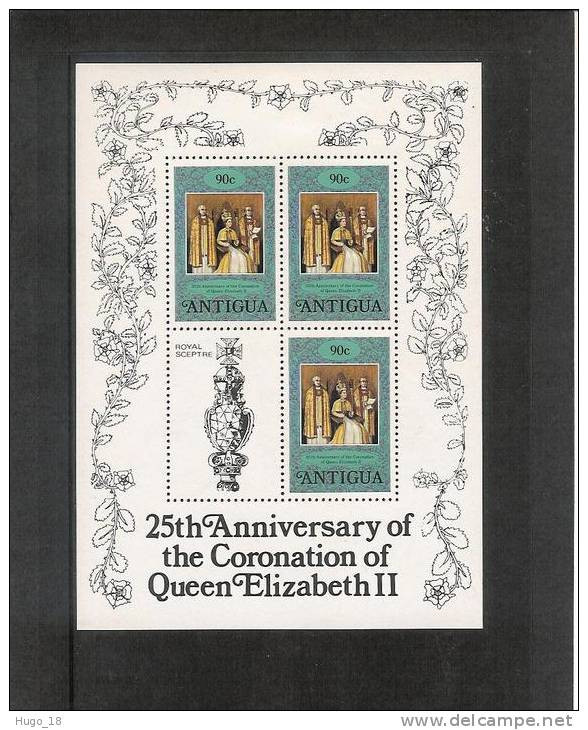 1953 -1978: 25th Anniversary Of The Coronation  Antigua - Antigua Y Barbuda (1981-...)