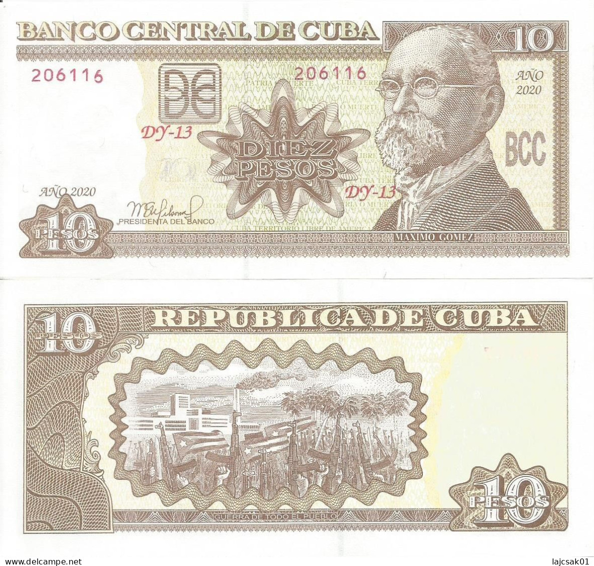 Cuba 10 Pesos 2020. UNC - Cuba