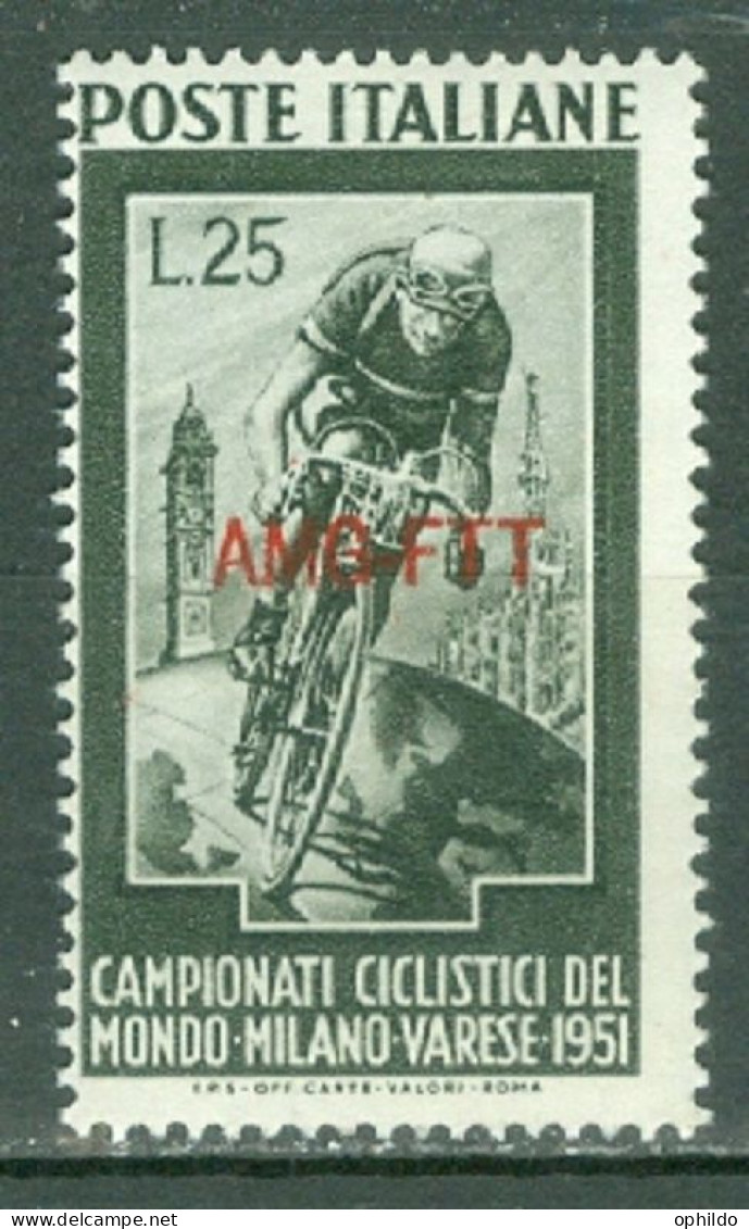 Trieste  Zone A  Sassone  127  * *  TB  Cyclisme   - Mint/hinged