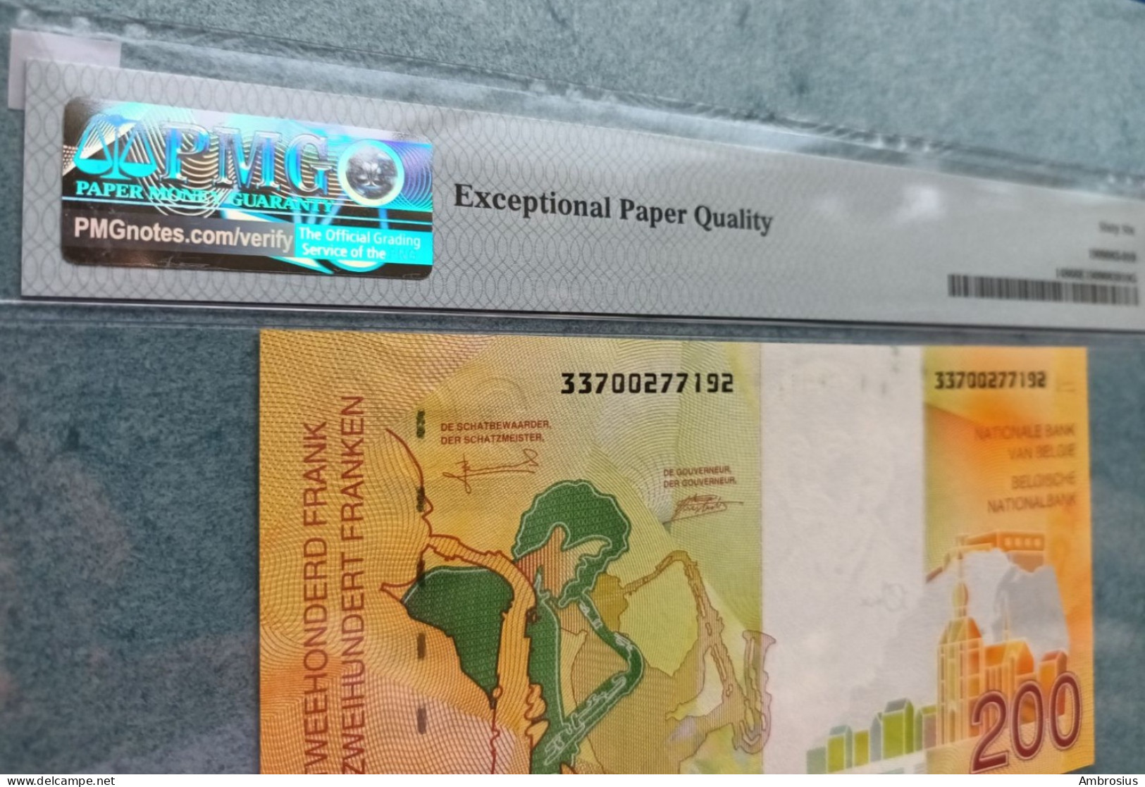 Belgium # P148#  200 Francs SAX PMG 66EPQ! - Andere & Zonder Classificatie