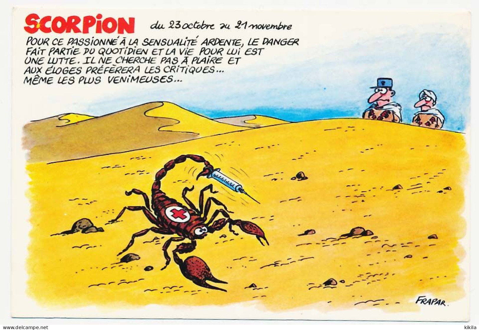 CPSM / CPM 10.5 X 15 Astrologie Signes Du Zodiaque Horoscope SCORPION  Désert Militaire Seringue Illustrateur Frapar - Astrologia