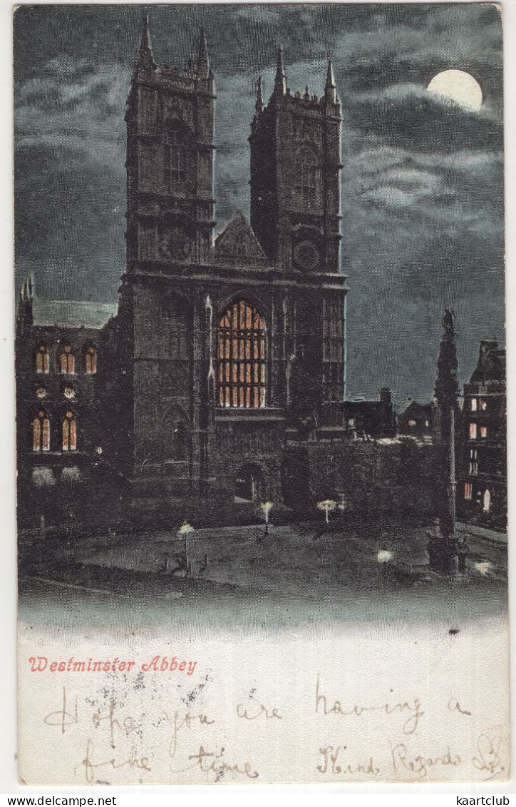 Westminster Abbey - (London, England, U.K.) - 1906 - Valentine's Moonlight Series - Westminster Abbey