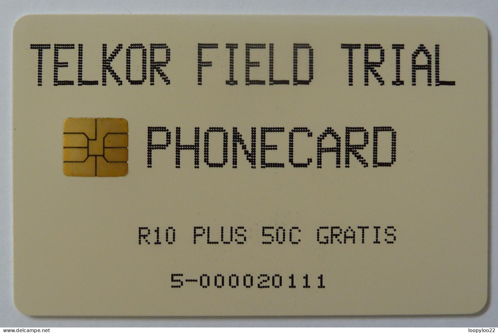 SOUTH AFRICA - Telkor Field Trial - R10 PLus 50c Gratis - 100ex - RRR - Sudafrica