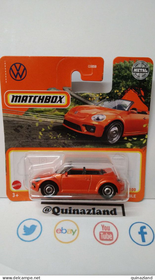 Matchbox 2019 Volkswagen Beetle Convertible 2022-014 (CP02) - Matchbox (Mattel)