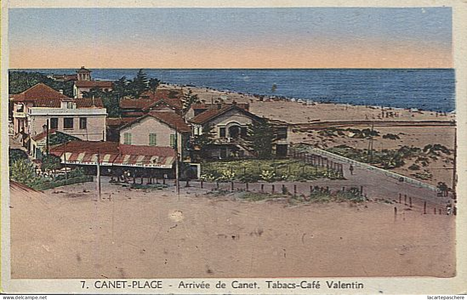 X121901 PYRENEES ORIENTALES CANET PLAGE ARRIVEE DE CANET TABACS CAFE VALENTIN TABAC - Canet En Roussillon