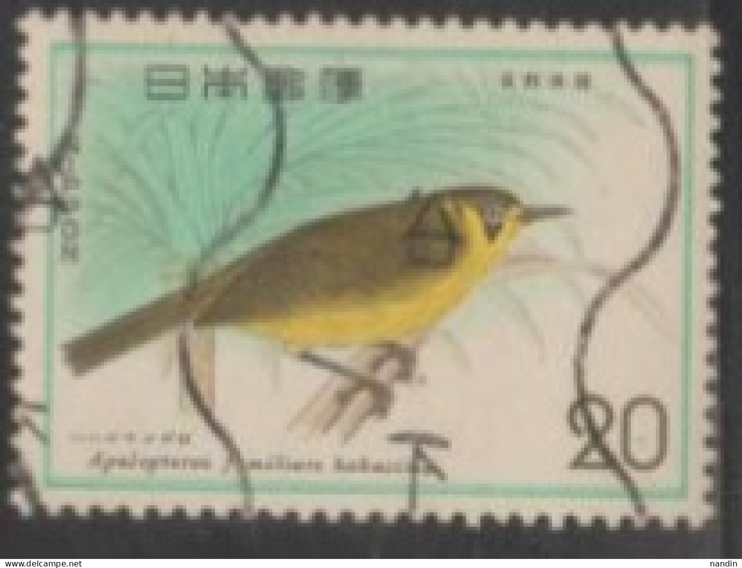 1975 JAPAN USED STAMP   ON BIRDS/Nature Conservation/Bonin Island Honey-eater - Aquile & Rapaci Diurni