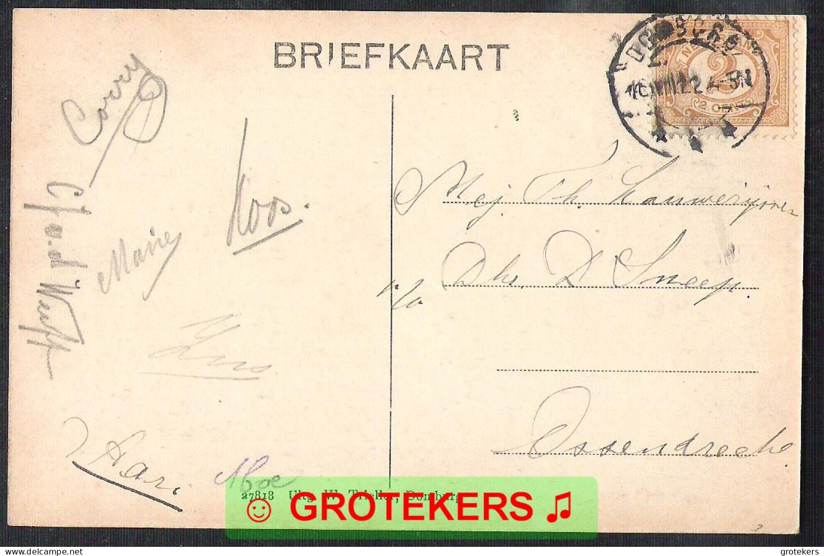 DOMBURG In De Mantelinge Meisjes Klederdracht 1922 - Domburg