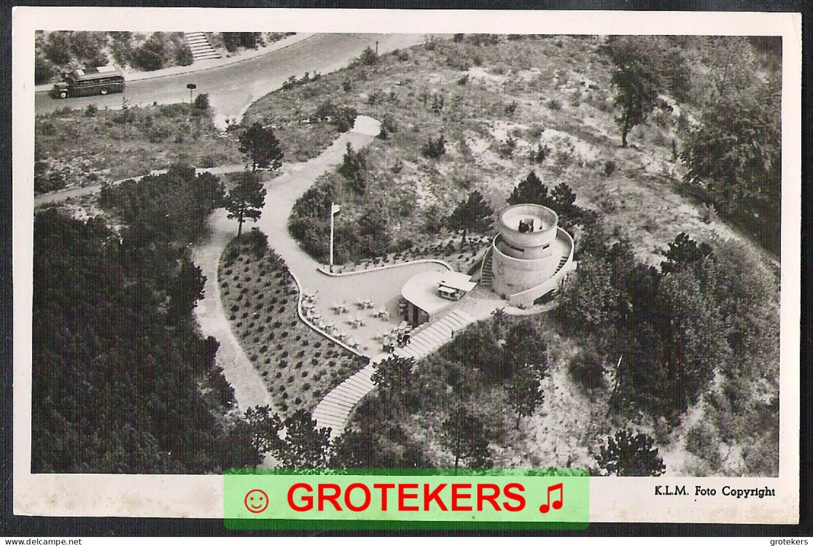 BLOEMENDAAL Kopje Met Uitkijktoren KLM Foto 1949 Autobus - Bloemendaal